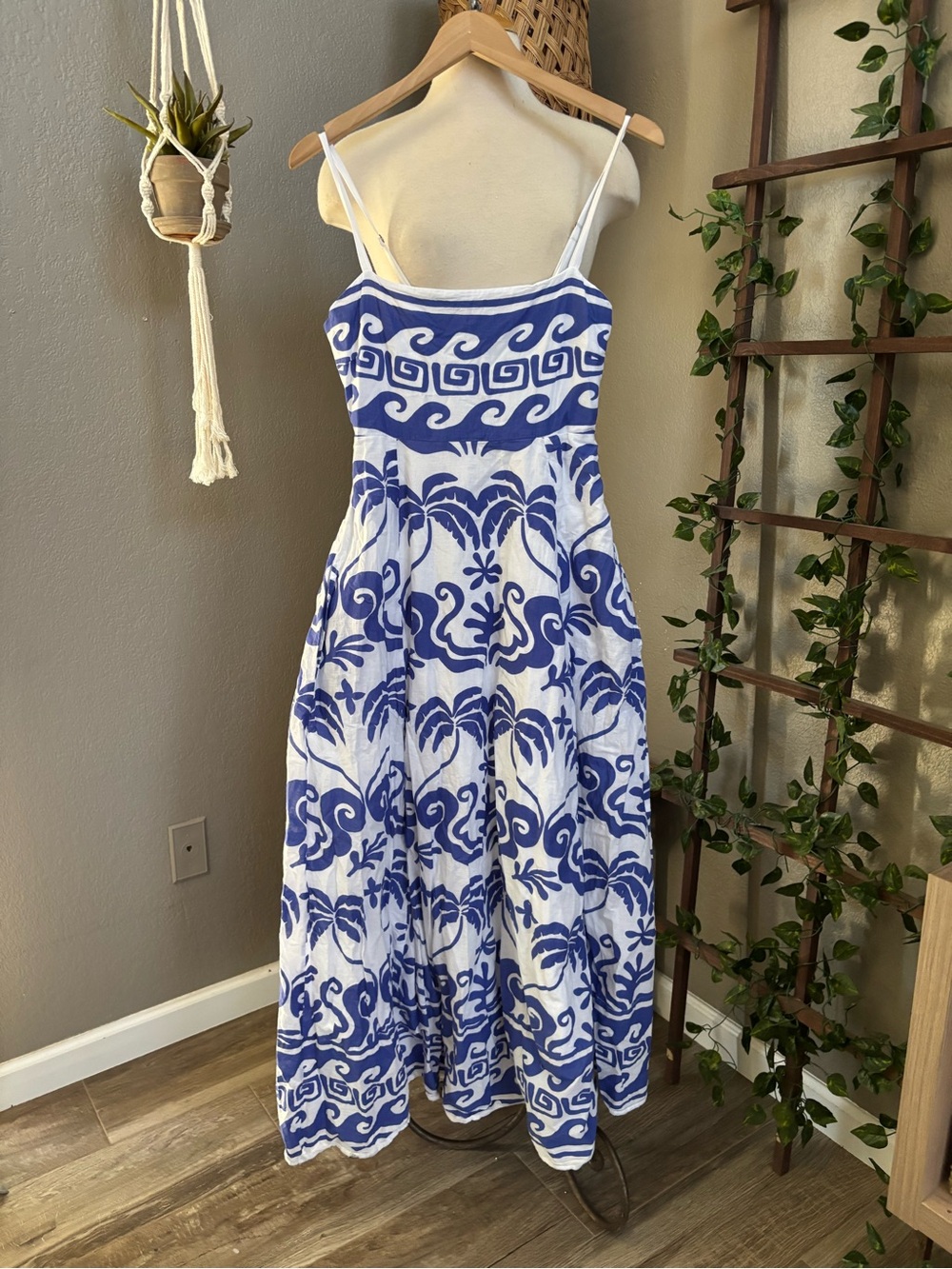 ▪️Beach Riot Rianne Mediterranean Print Maxi Dress Greece Vacation Resort Dress - Picture 6 of 10